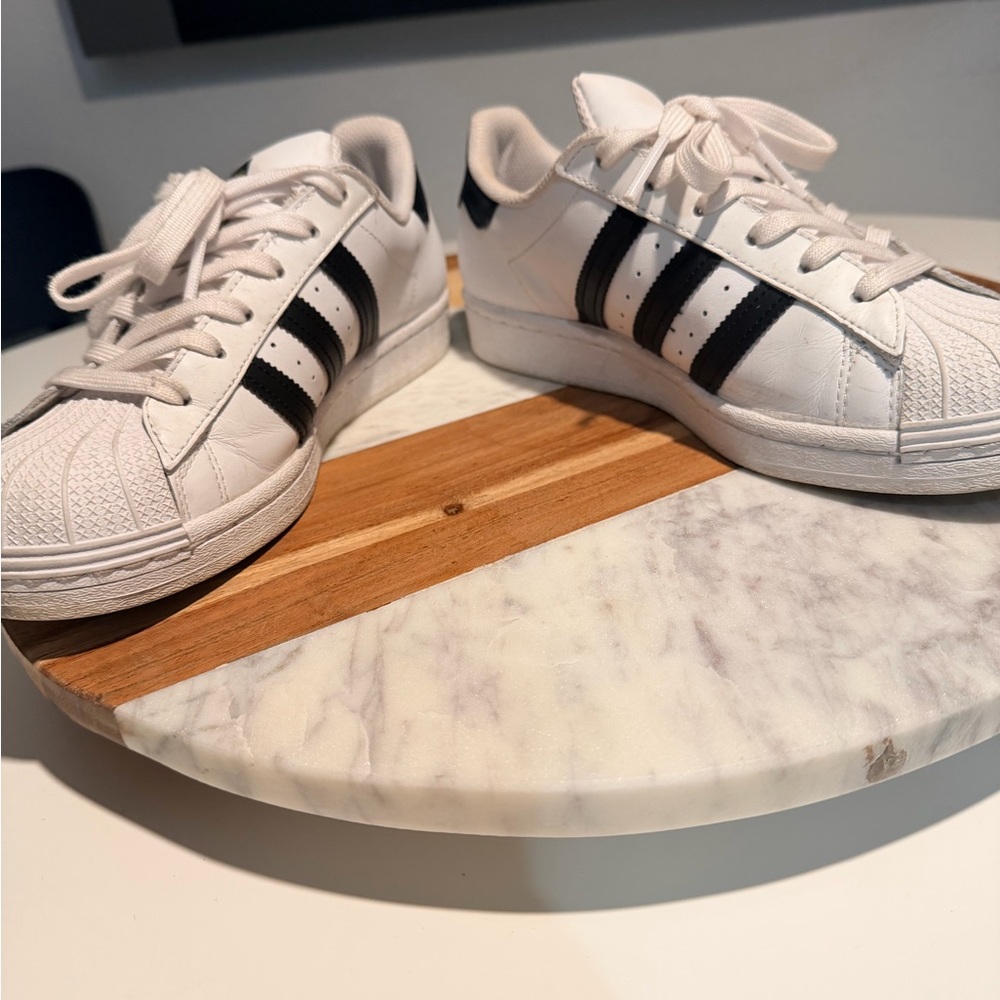 Adidas Superstar White with Black Stripes